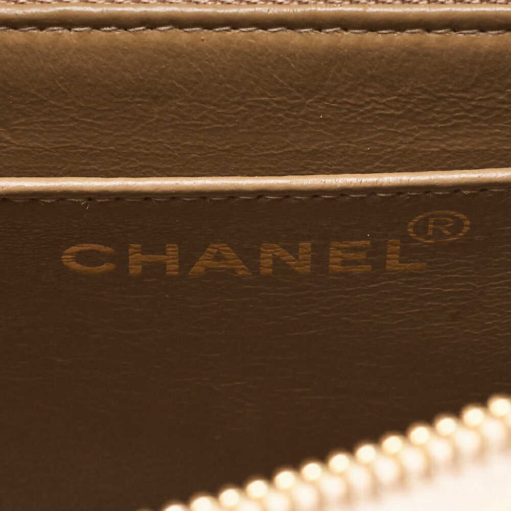 CHANEL Shoulder Bag Rucksack Lambskin Matelasse Turnlock Beige Gold-Tone Hardware, Pre-Owned