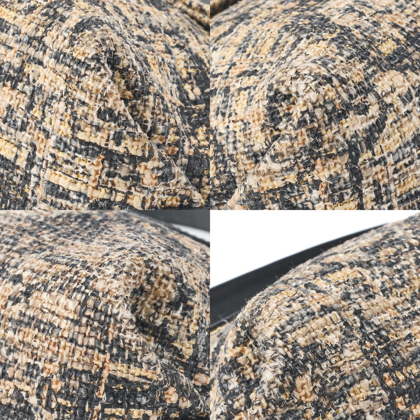 CHANEL One Shoulder Bag Turnlock Tweed Pattern Canvas Bicolor Silver-Tone Hardware, Pre-Owned