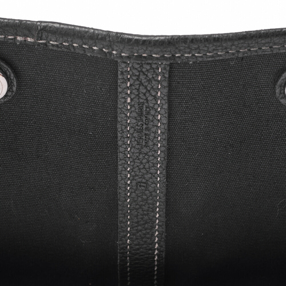 HERMES Garden Party PM Tote Bag Toval Ophezhe Black Silver-Tone Hardware, Pre-Owned