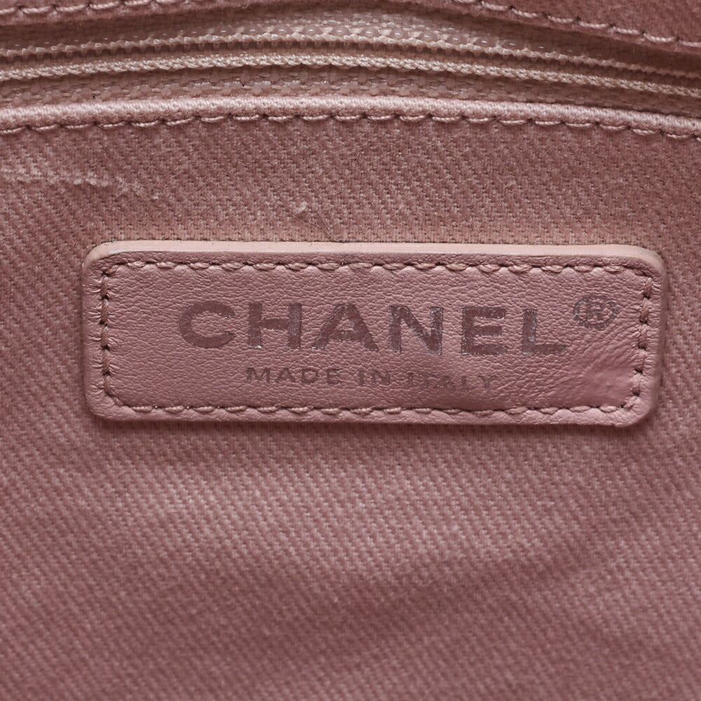 CHANEL Border with Coco Charm Sequin Drawstring Backpack Red Silver-Tone Hardware, Pre-Owned