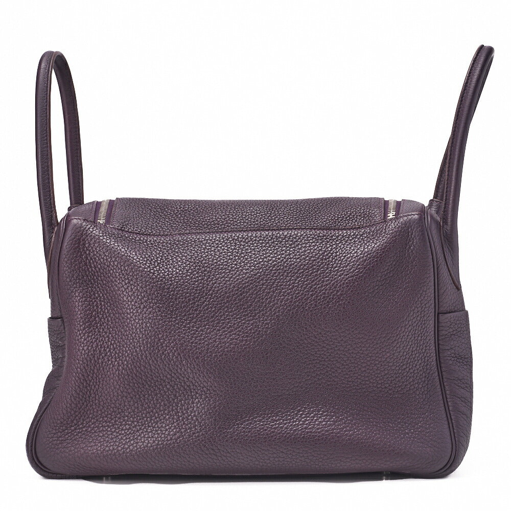 HERMES Lindy 34 Shoulder Bag Triyon Clemence Lesan Silver-Tone Hardware, Pre-Owned