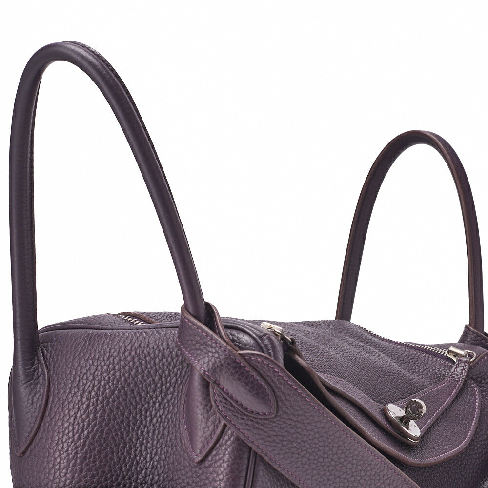 HERMES Lindy 34 Shoulder Bag Triyon Clemence Lesan Silver-Tone Hardware, Pre-Owned