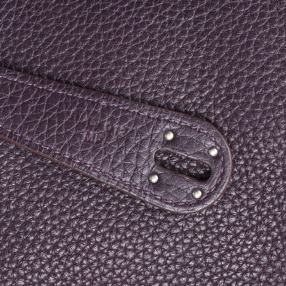 HERMES Lindy 34 Shoulder Bag Triyon Clemence Lesan Silver-Tone Hardware, Pre-Owned