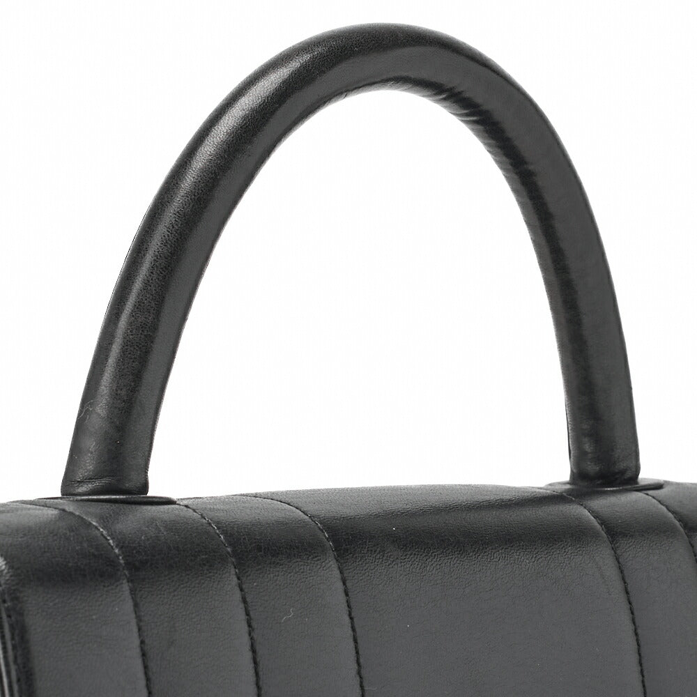 CHANEL Chanel Handbag Mademoiselle Turnlock Lambskin Black Gold-Tone Hardware, Pre-Owned