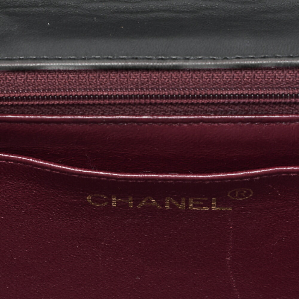 CHANEL Chanel Handbag Mademoiselle Turnlock Lambskin Black Gold-Tone Hardware, Pre-Owned