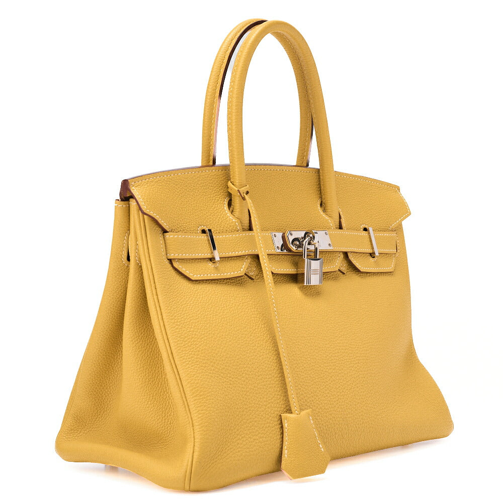 HERMES Birkin 30 Handbag Togo Janne Silver-Tone Hardware, Pre-Owned