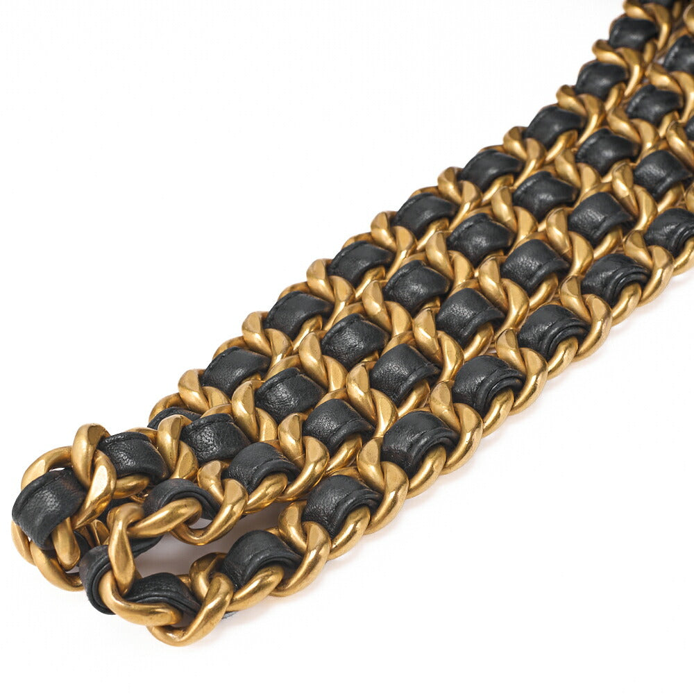 CHANEL Matlasse Outside Flap Turnlock Chain Backpack Lambskin Black Gold-Tone Hardware, Pre-Owned