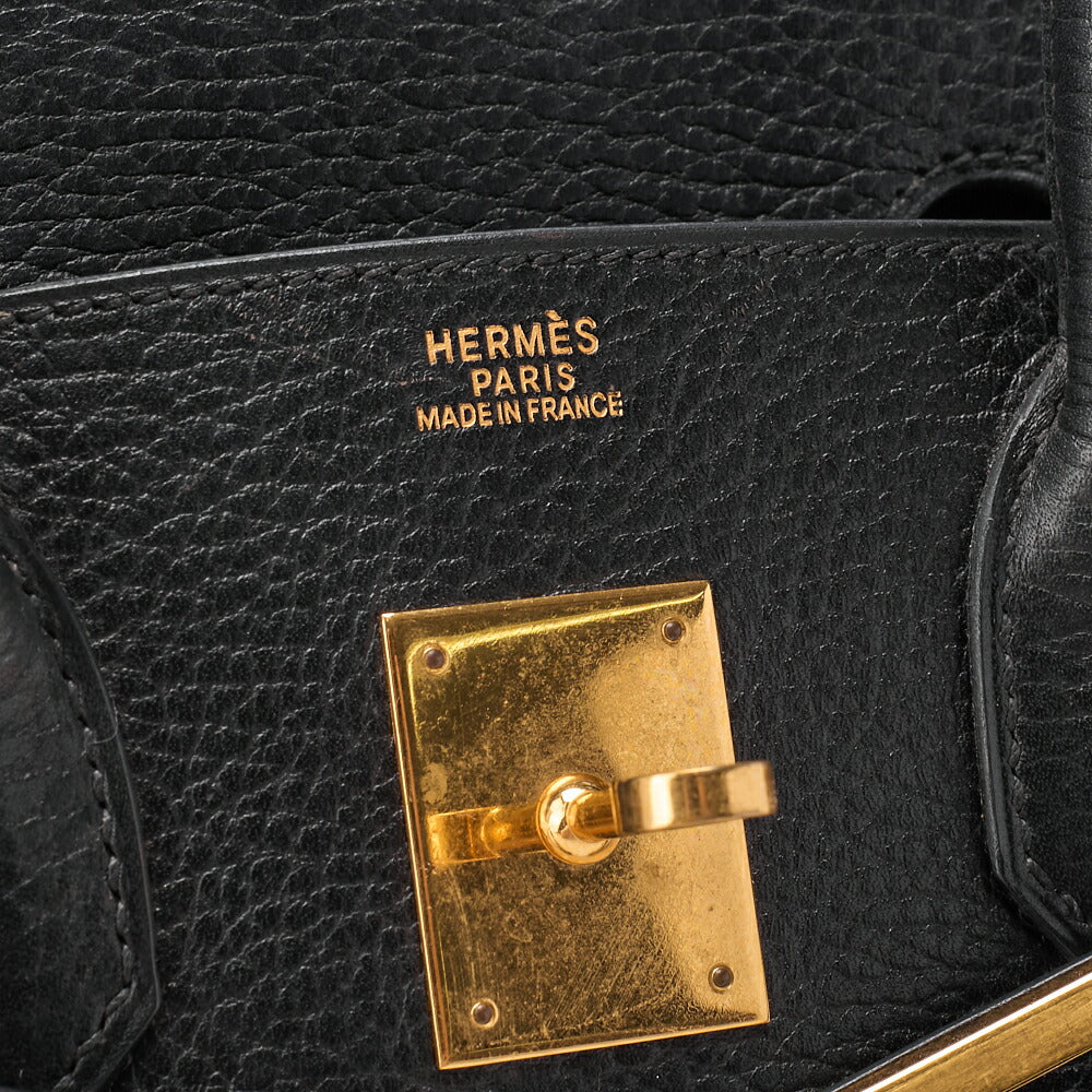 HERMES Birkin 30 Tote Bag Ardennes Black (Gold-Tone Hardware, Pre-Owned