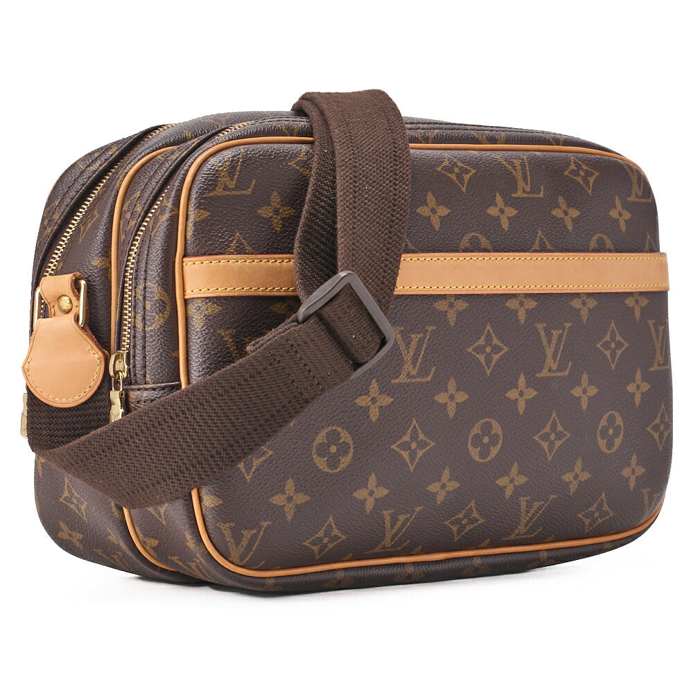 LOUIS VUITTON Louis Vuitton Monogram Reporter PM Shoulder Bag Monogram M45254 Brown Gold-Tone Hardware, Pre-Owned