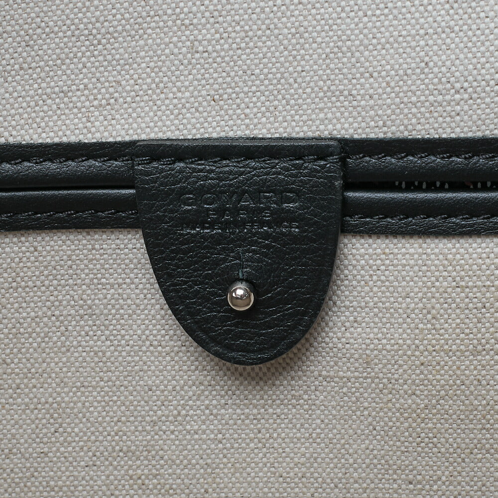 GOYARD Saint-Louis Artois MM Tote Bag Coated Canvas Black Silver-Tone Hardware, Pre-Owned