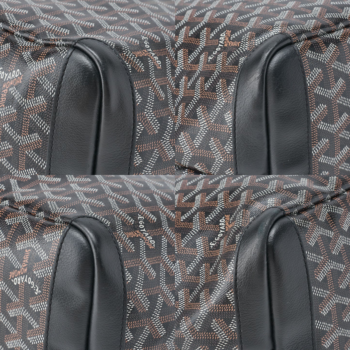 GOYARD Saint-Louis Artois MM Tote Bag Coated Canvas Black Silver-Tone Hardware, Pre-Owned