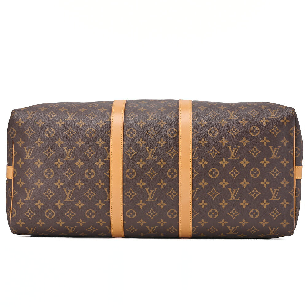LOUIS VUITTON Monogram Keepol Handi?re 50 Boston Bag Brown Gold-Tone Hardware, Pre-Owned