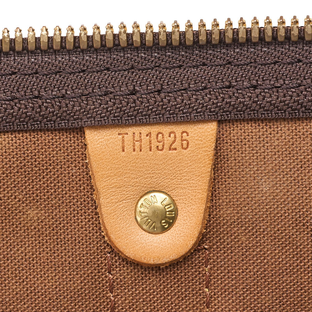 LOUIS VUITTON Monogram Keepol Handi?re 50 Boston Bag Brown Gold-Tone Hardware, Pre-Owned