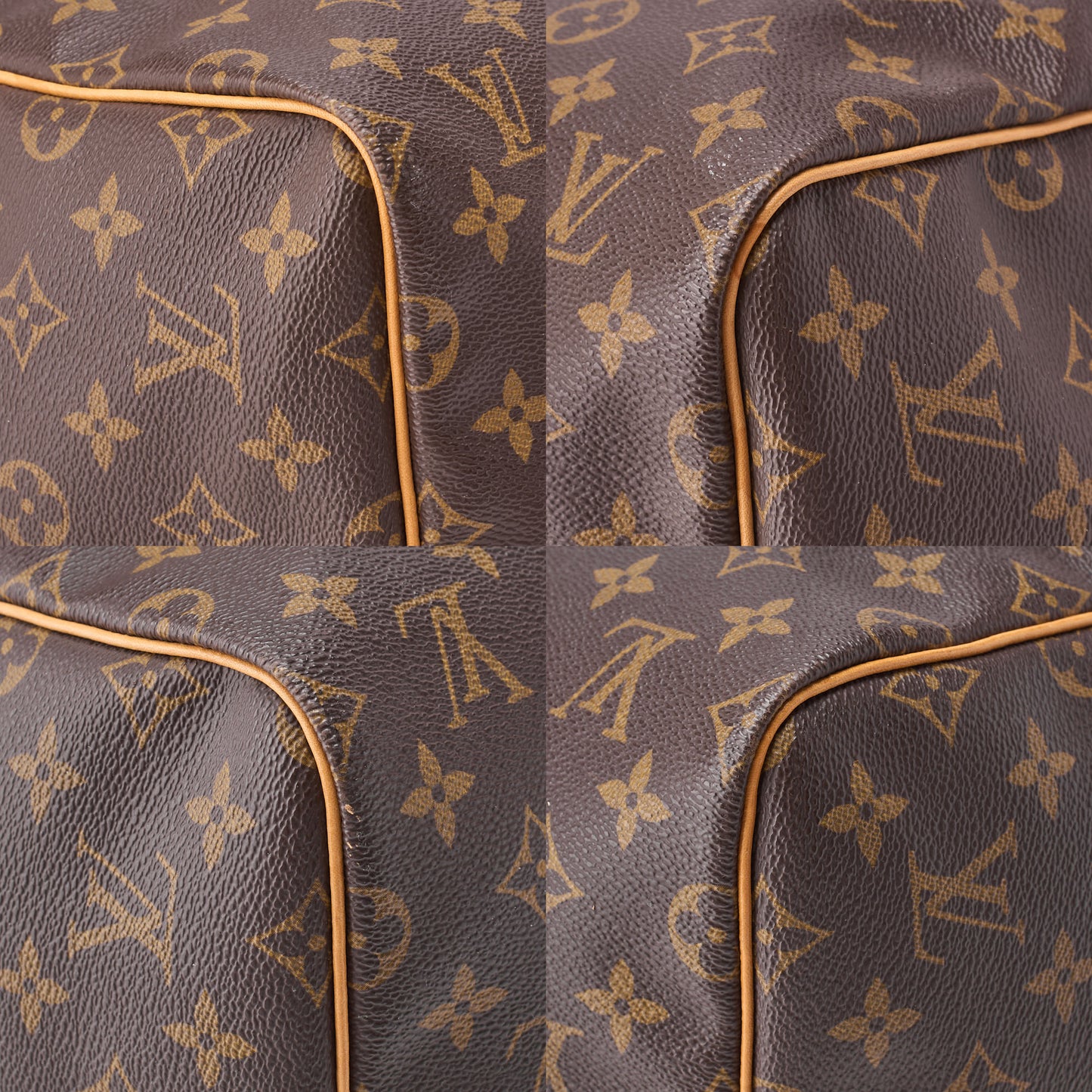 LOUIS VUITTON Monogram Keepol Handi?re 50 Boston Bag Brown Gold-Tone Hardware, Pre-Owned
