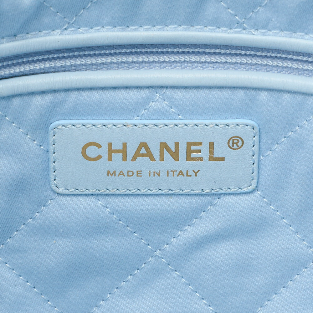CHANEL Chanel 22 Calfskin Mint Drawstring Chain Shoulder Bag Gold-Tone Hardware, Pre-Owned