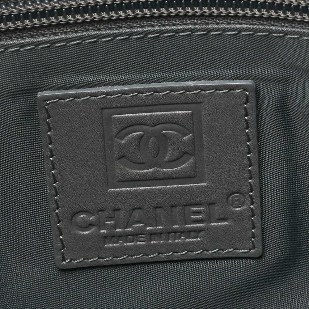 CHANEL Cocomark Sportline Tote Bag Lambskin Fur Bicolor Silver-Tone Hardware, Pre-Owned
