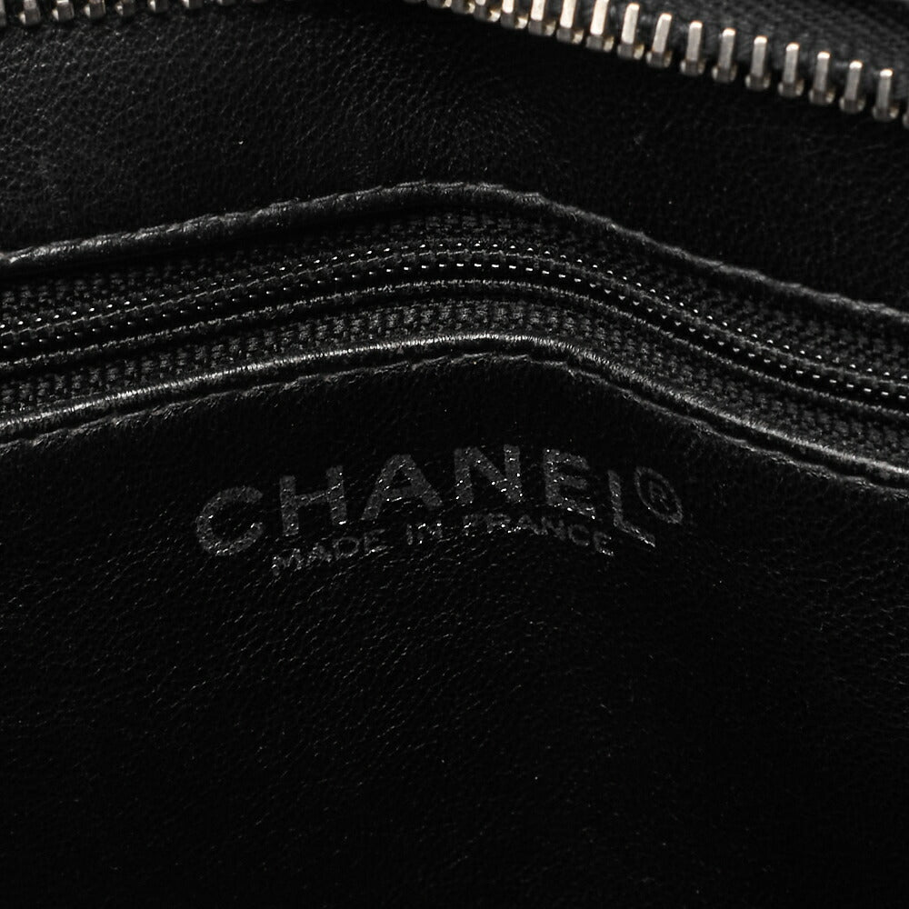 CHANEL Matelassé Reprint Tote Caviar Skin Black Silver-Tone Hardware, Pre-Owned