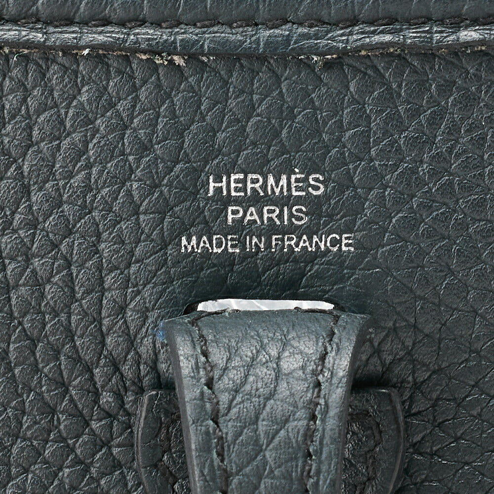 HERMES Evelyn TPM Shoulder Bag Tryon Clemence Blue Orage Blue orage Silver-Tone Hardware, Pre-Owned