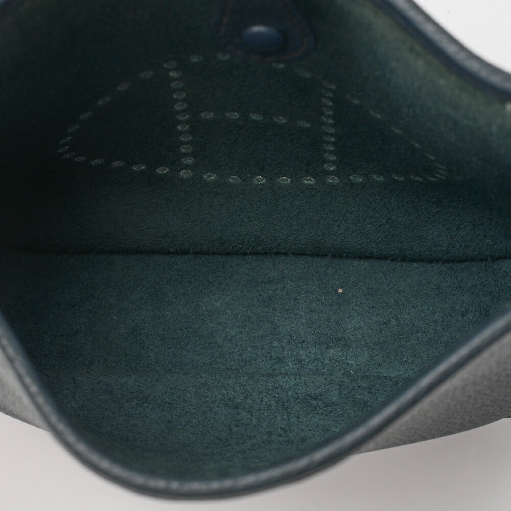 HERMES Evelyn TPM Shoulder Bag Tryon Clemence Blue Orage Blue orage Silver-Tone Hardware, Pre-Owned