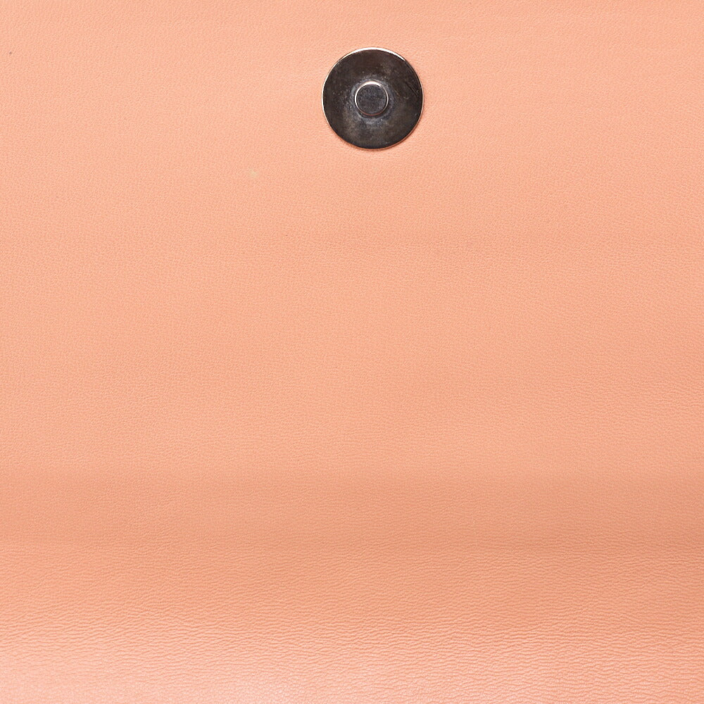 CHANEL One Shoulder Bag Chocolate Bar Coco Mark Lambskin Salmon Pink Silver-Tone Hardware, Pre-Owned