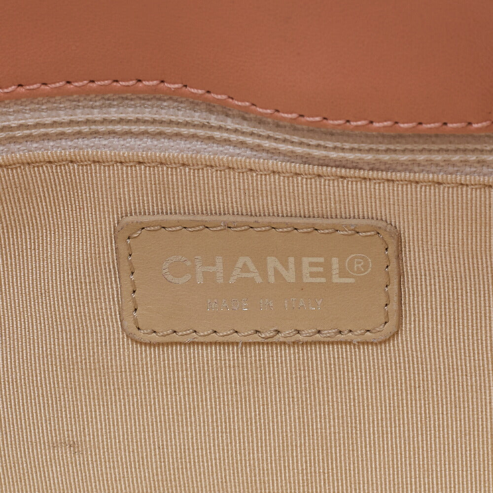 CHANEL One Shoulder Bag Chocolate Bar Coco Mark Lambskin Salmon Pink Silver-Tone Hardware, Pre-Owned