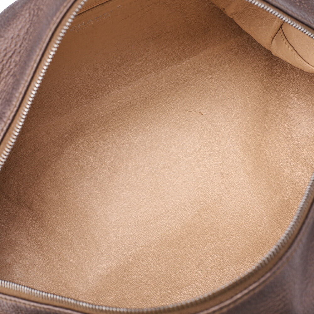 CHANEL Chain Shoulder Bag Luxury Line Cocomark Soft Caviar Gold-Tone Hardware, Pre-Owned