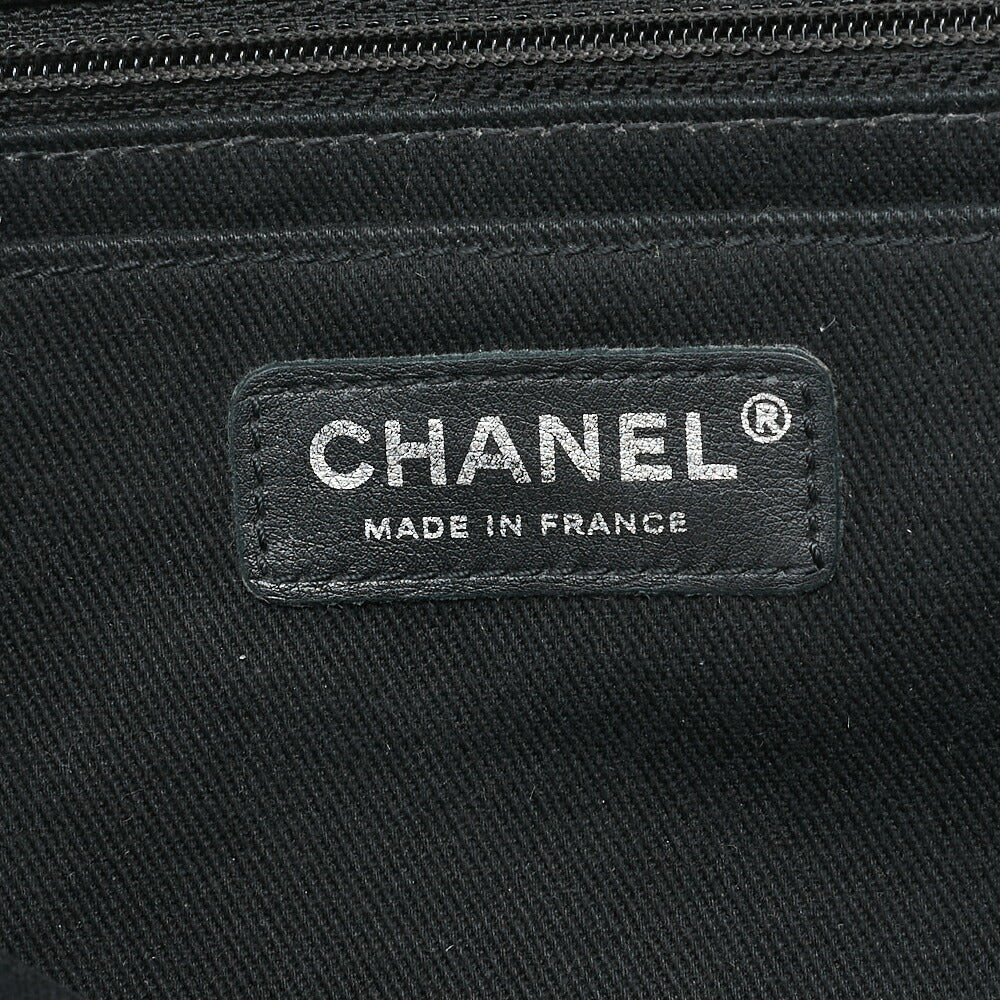 CHANEL Matelassé Coco Mark Chain Shoulder Soft Caviar Skin Silver-Tone Hardware, Pre-Owned