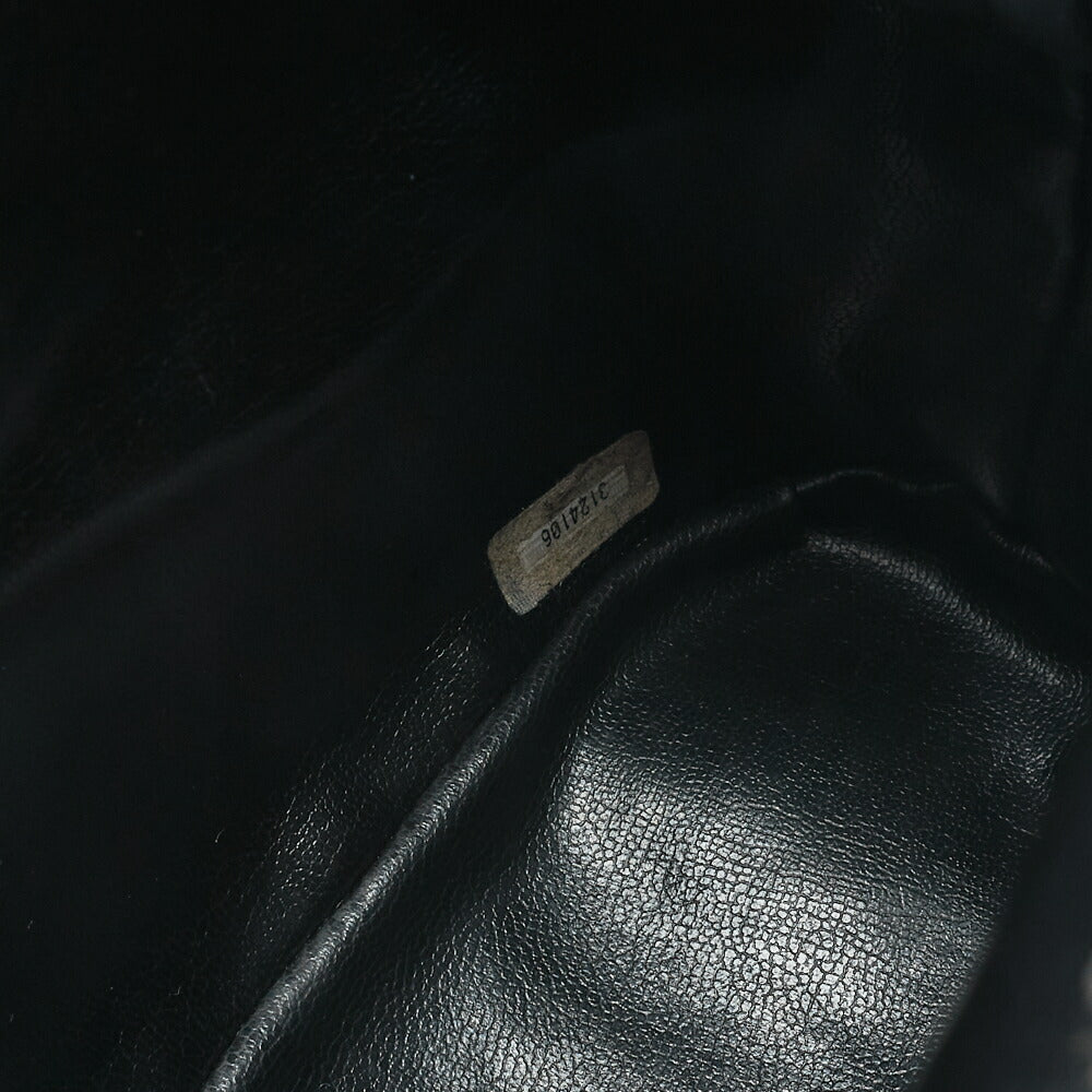 CHANEL Backpack Caviar Skin Triple Coco Turnlock Black Gold-Tone Hardware, Pre-Owned