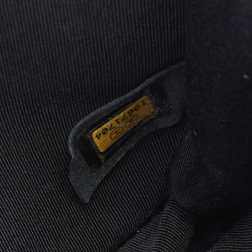 CHANEL Shoulder Bag Chocolate Bar Turnlock Vintage Calf Black Silver-Tone Hardware, Pre-Owned