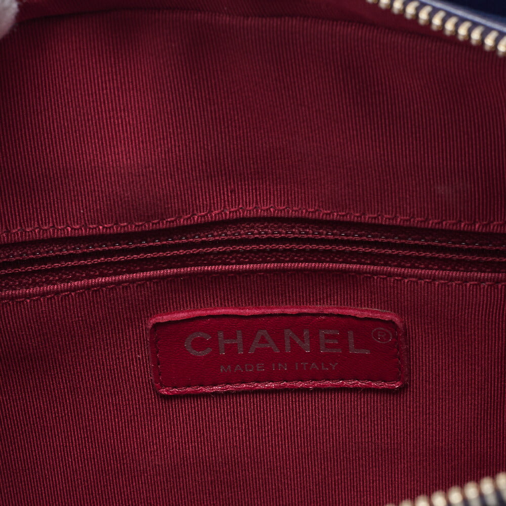 CHANEL Chain Shoulder Bag Matelassé Gabrielle de Chanel Navy Silver Gold-Tone Hardware, Pre-Owned