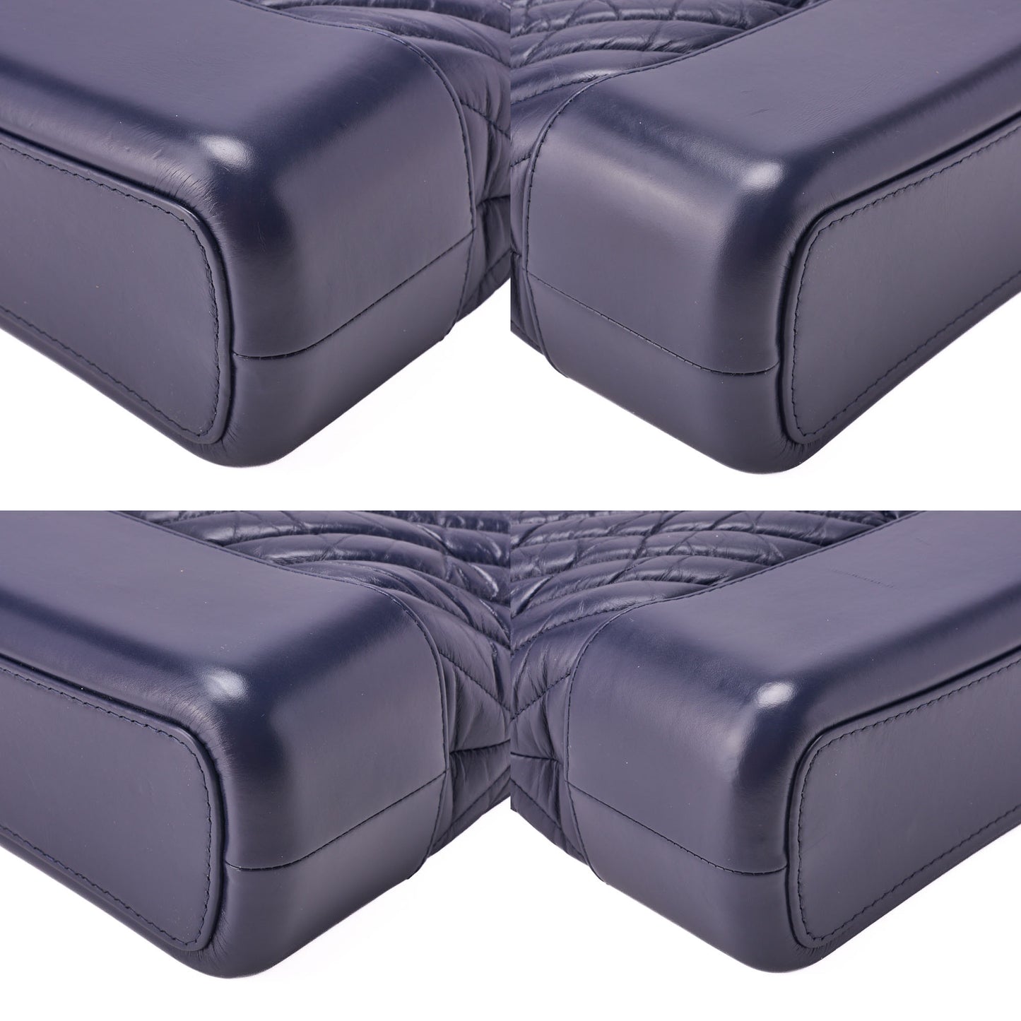 CHANEL Chain Shoulder Bag Matelassé Gabrielle de Chanel Navy Silver  Gold-Tone Hardware, Pre-Owned