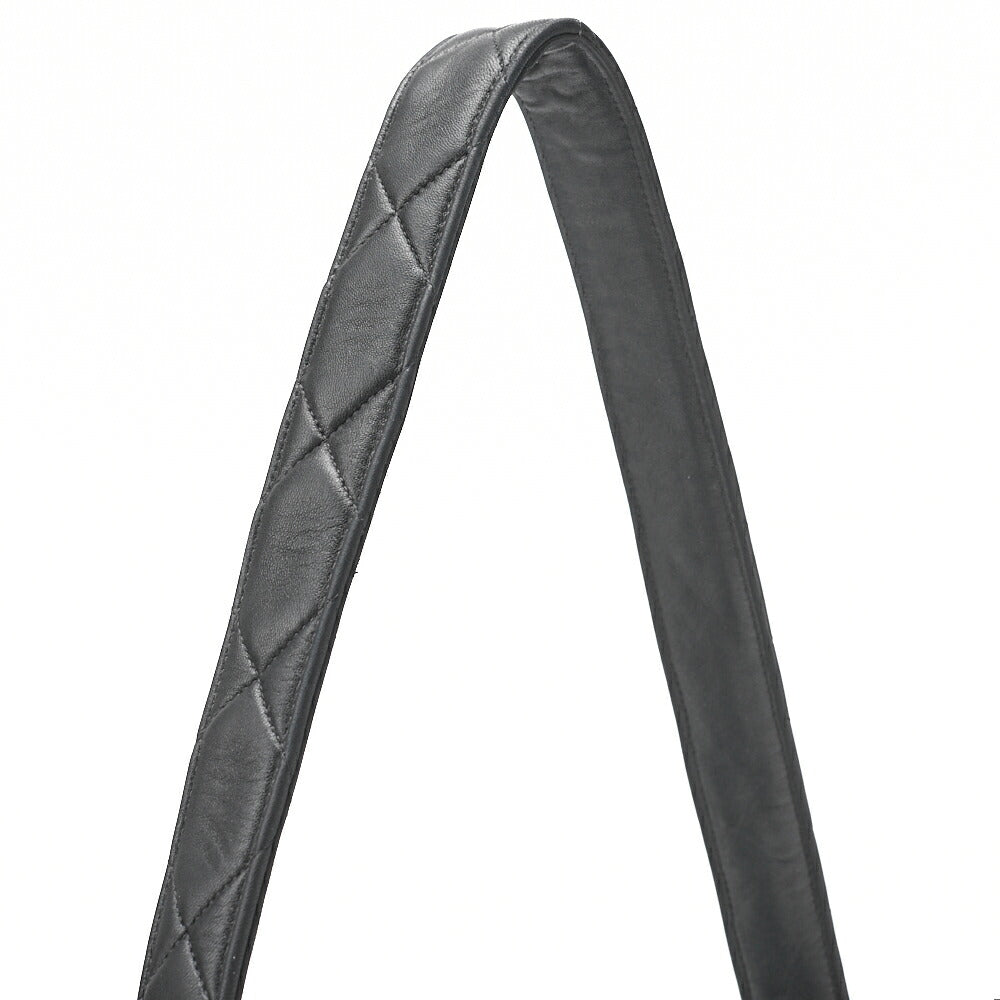 CHANEL Matelassé Double Face One Shoulder Bag Lambskin Black Silver-Tone Hardware, Pre-Owned