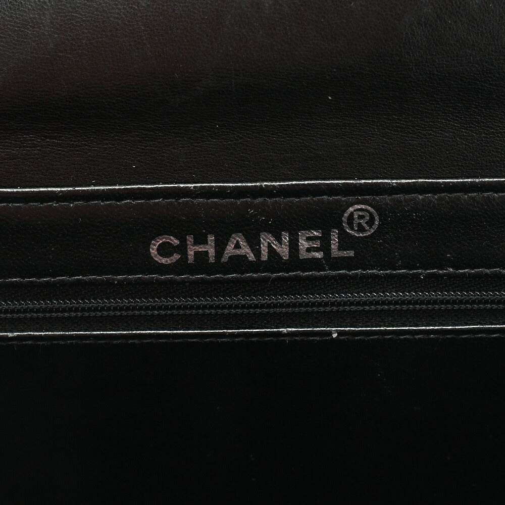 CHANEL Matelassé Double Face One Shoulder Bag Lambskin Black Silver-Tone Hardware, Pre-Owned