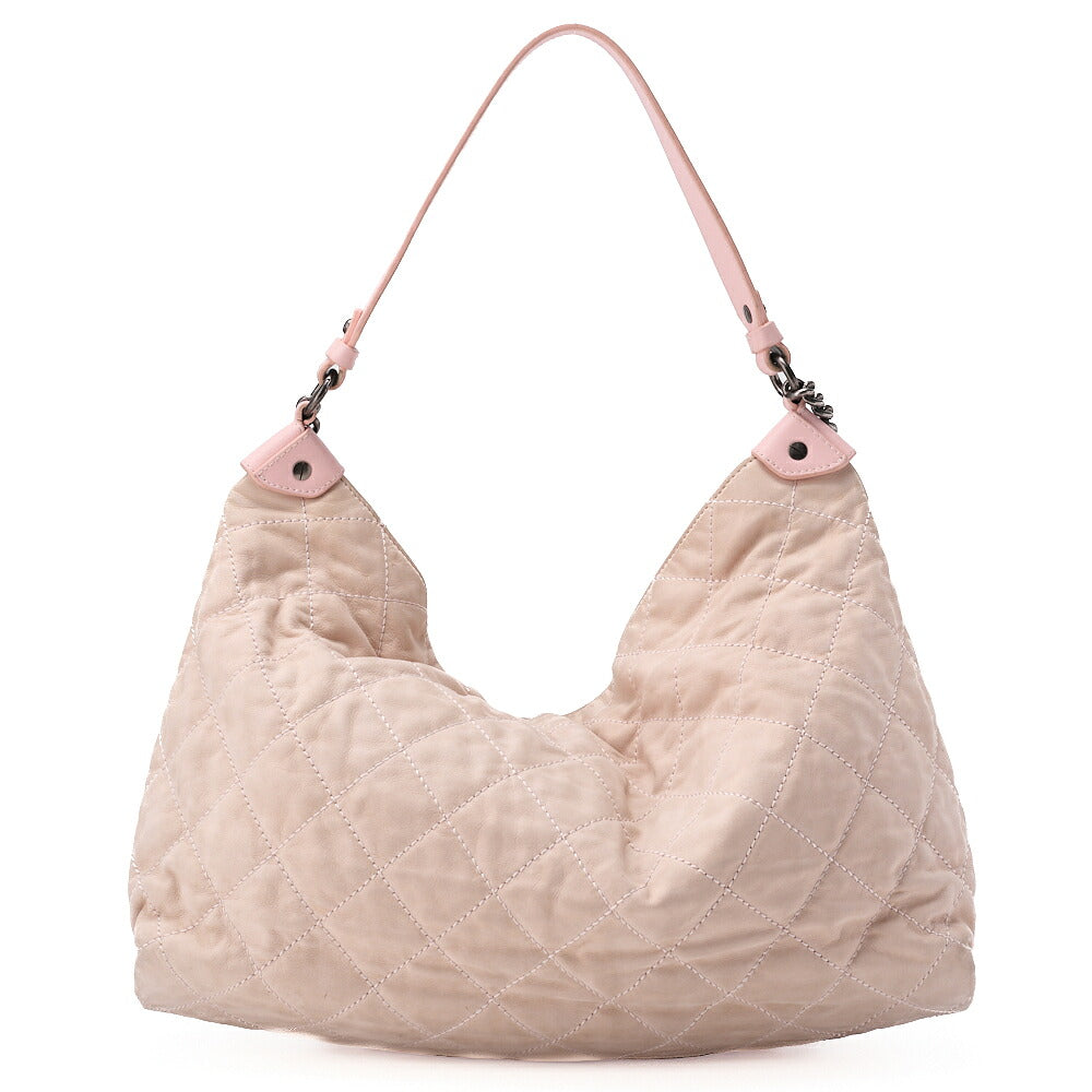 CHANEL Chain Shoulder Bag Matelassé 2way Sparkle Leather Pink Silver-Tone Hardware, Pre-Owned