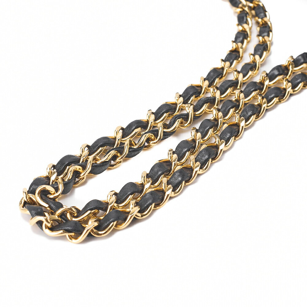 CHANEL Chain Shoulder Bag Matelassé 2.55 Turnlock Black Lambskin Gold-Tone Hardware, Pre-Owned