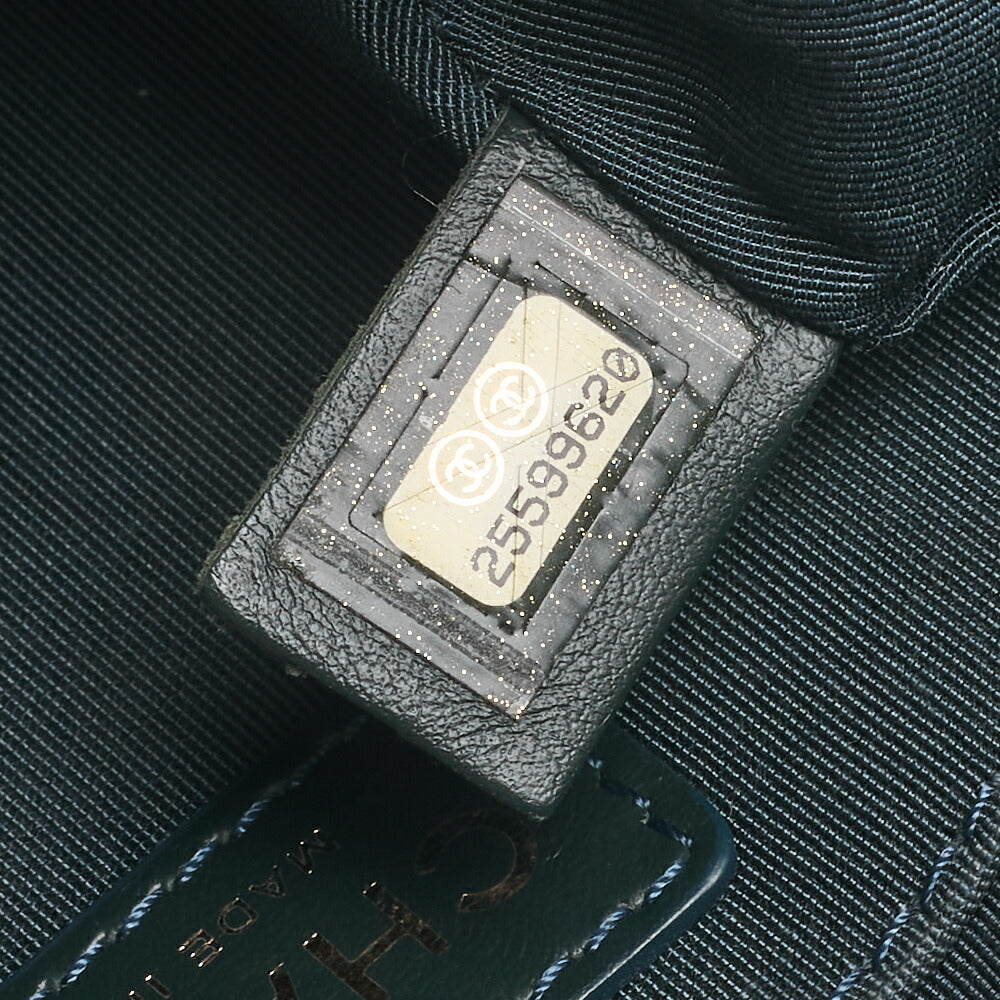 CHANEL Waist Bag Matelassé with Coco Charm Lambskin Blue Gold-Tone Hardware, Pre-Owned
