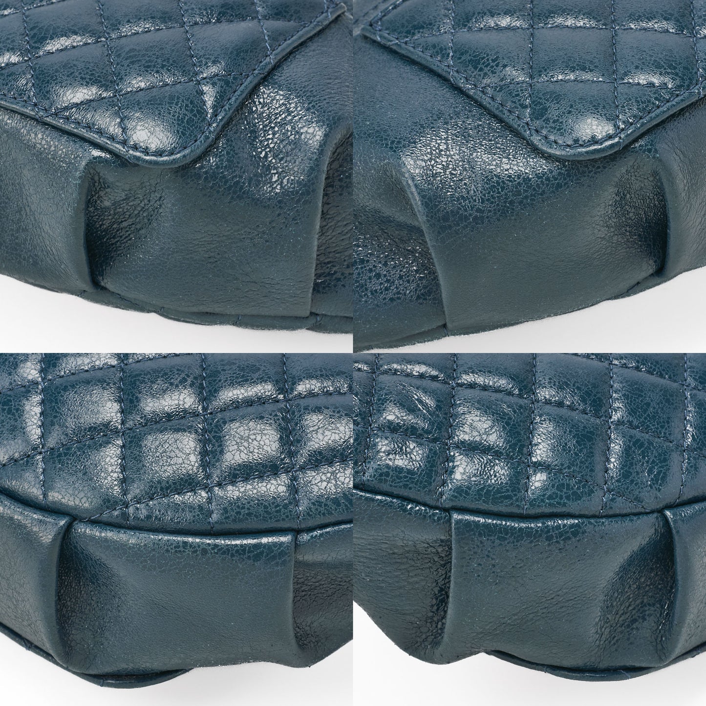 CHANEL Waist Bag Matelassé with Coco Charm Lambskin Blue Gold-Tone Hardware, Pre-Owned