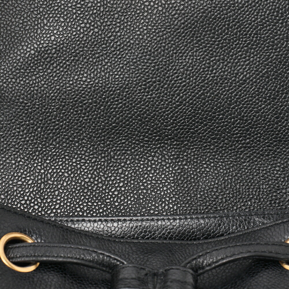 CHANEL Shoulder Bag Backpack Lambskin Triple Coco Turnlock Black Gold-Tone Hardware, Pre-Owned