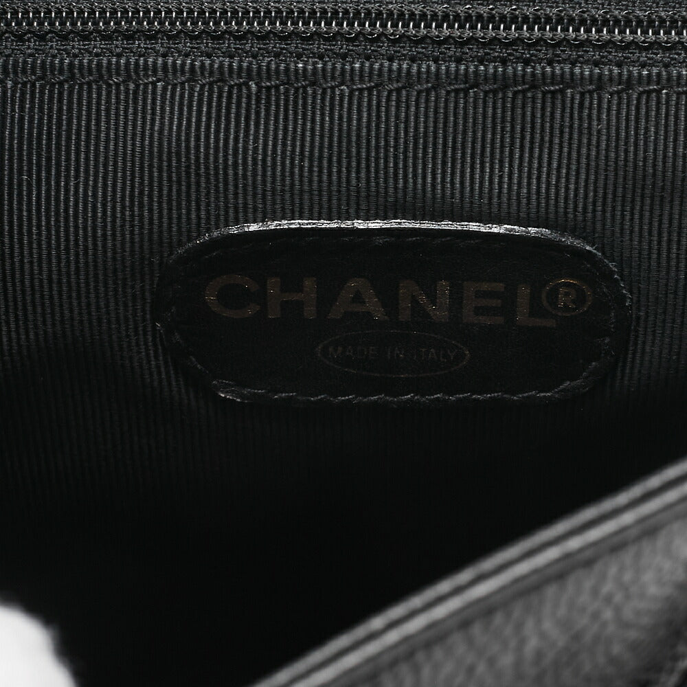 CHANEL Shoulder Bag Backpack Lambskin Triple Coco Turnlock Black Gold-Tone Hardware, Pre-Owned