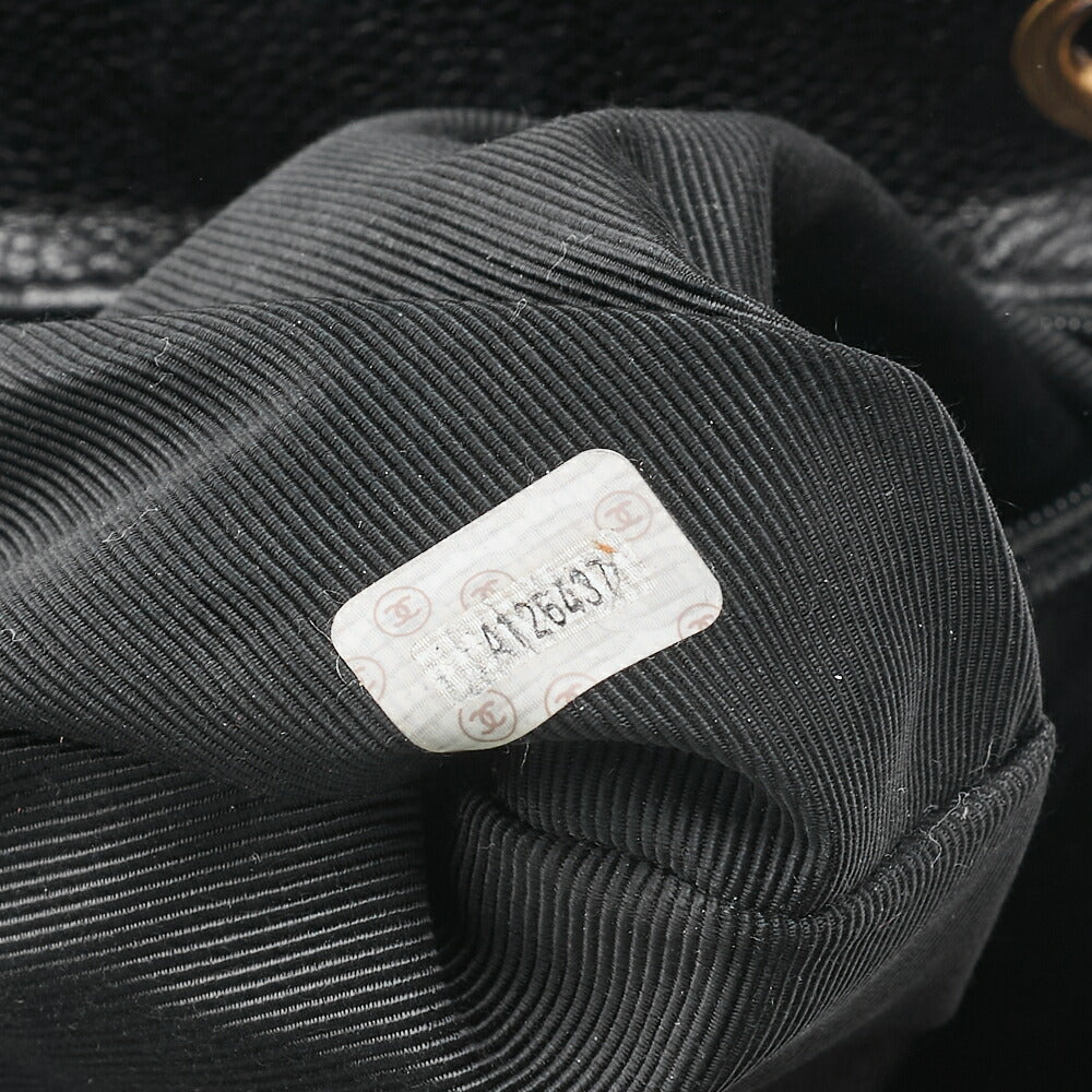 CHANEL Shoulder Bag Backpack Lambskin Triple Coco Turnlock Black Gold-Tone Hardware, Pre-Owned