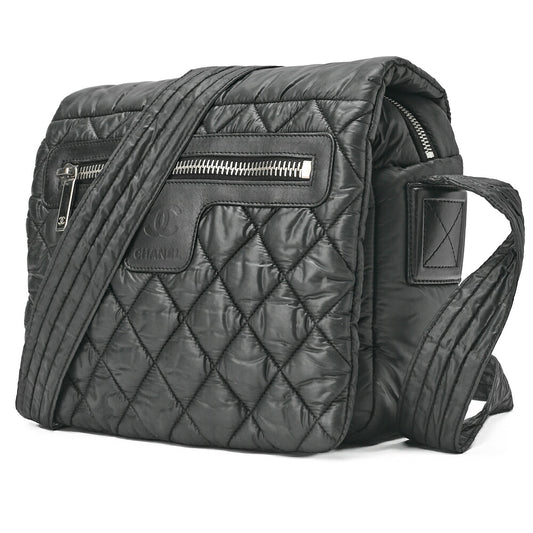 CHANEL Matelassé Tote Bag Silver Fittings Coco Large Tote Brand Silver-Tone Hardware, Pre-Owned