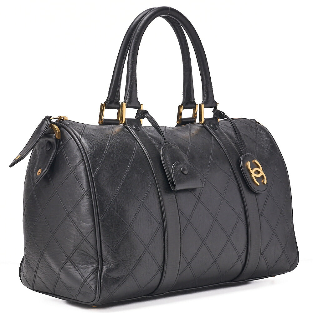 CHANEL Shoulder Bag Tote Bag Lambskin Black Black Gold-Tone Hardware, Pre-Owned