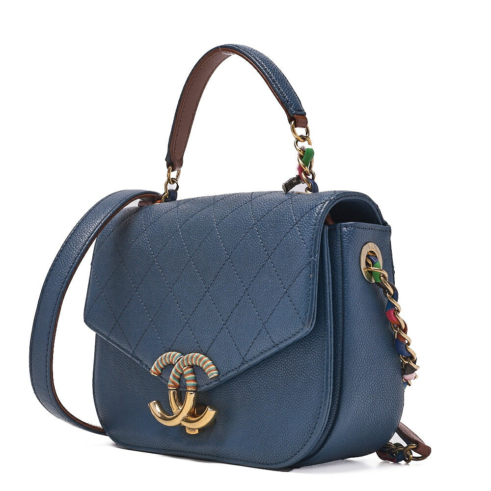 CHANEL Matelassé Square Trendy CC 2way Chain Shoulder Lambskin Black Gold-Tone Hardware, Pre-Owned