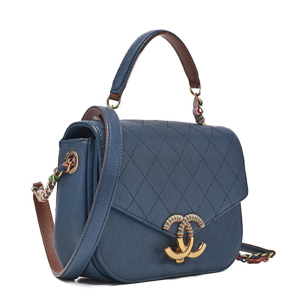 CHANEL Matelassé Square Trendy CC 2way Chain Shoulder Lambskin Black Gold-Tone Hardware, Pre-Owned