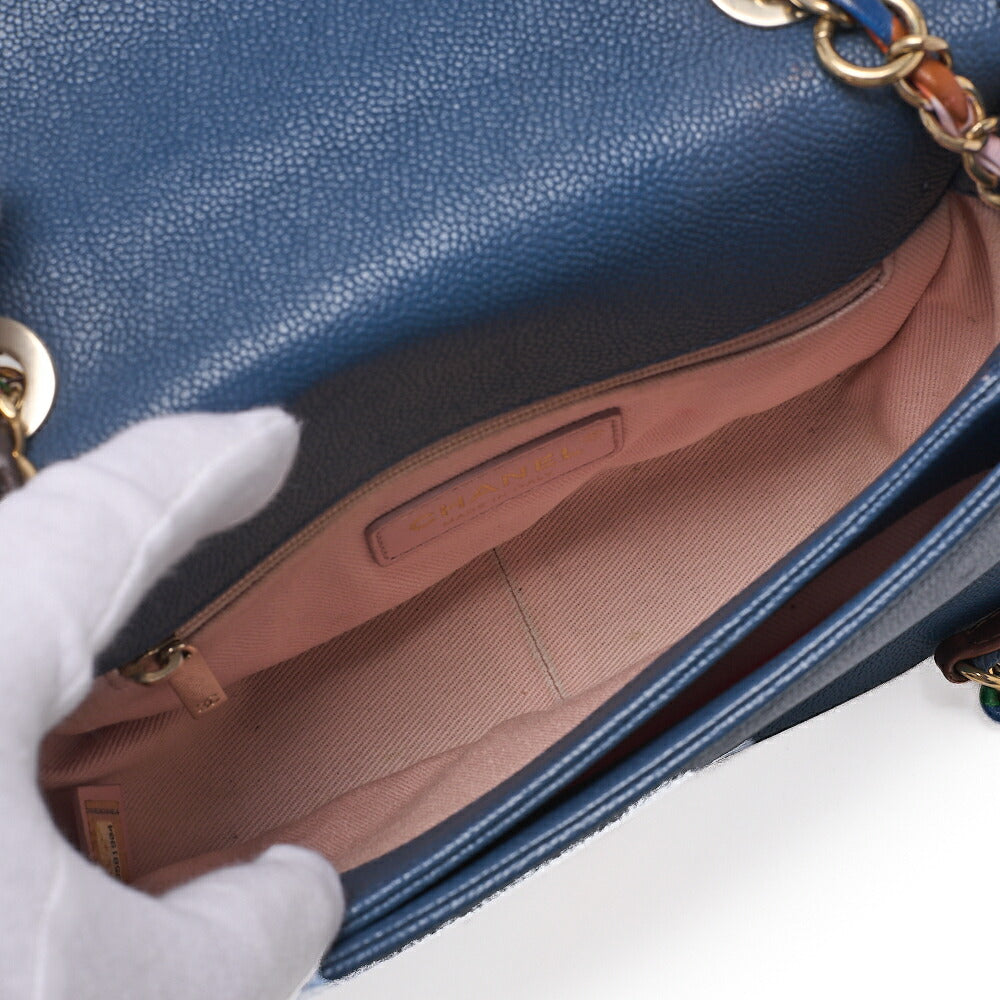 CHANEL Matelassé Square Trendy CC 2way Chain Shoulder Lambskin Black Gold-Tone Hardware, Pre-Owned