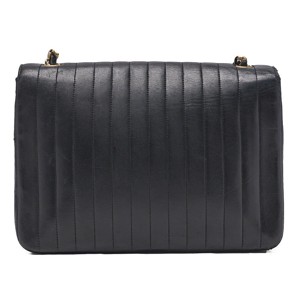 CHANEL Shoulder Bag Mademoiselle Turnlock Lambskin Black Gold-Tone Hardware, Pre-Owned