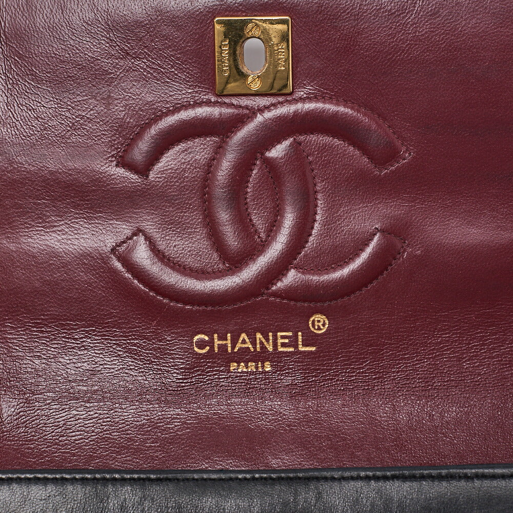 CHANEL Shoulder Bag Mademoiselle Turnlock Lambskin Black Gold-Tone Hardware, Pre-Owned