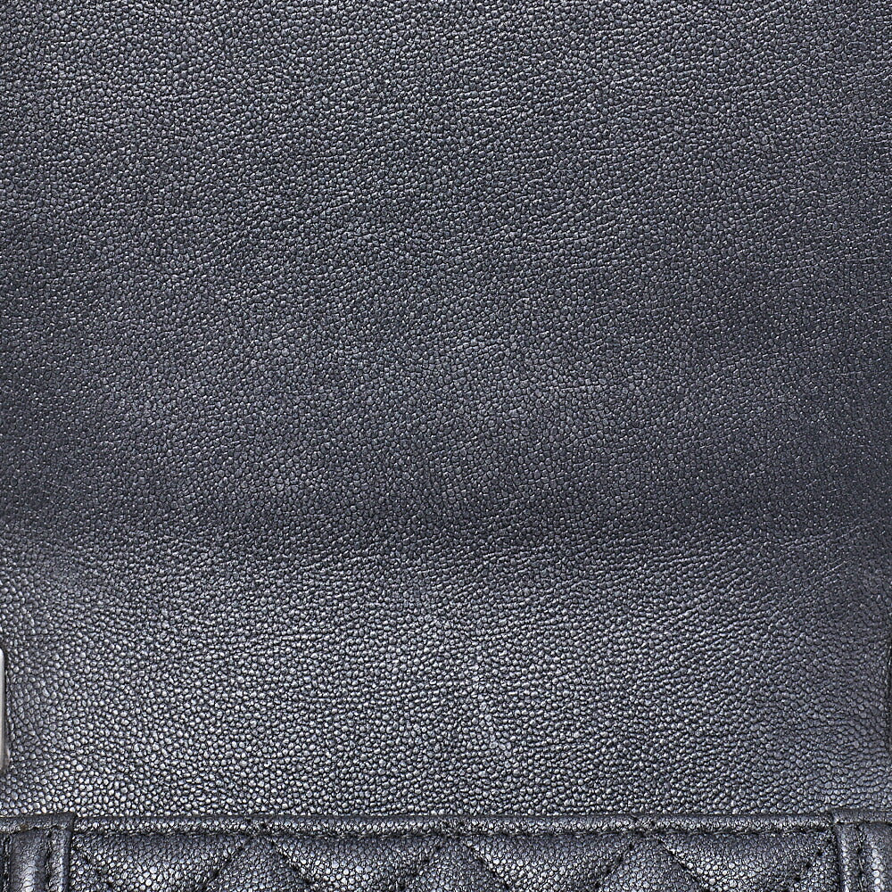 CHANEL Boy Chanel Matelassé Chain Shoulder Caviar Skin Red Silver-Tone Hardware, Pre-Owned