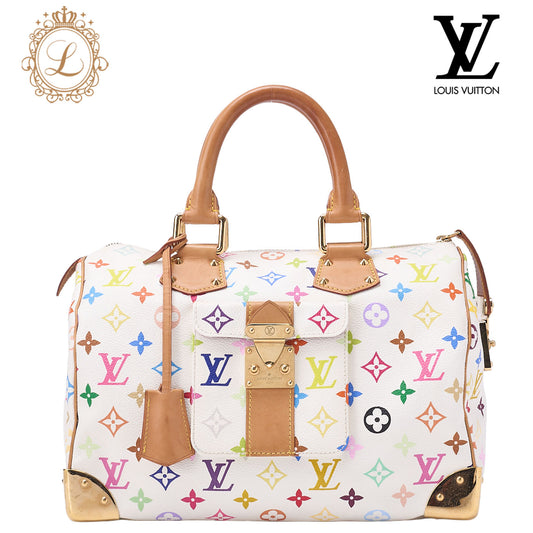 LOUIS VUITTON Louis Vuitton Monogram Speedy 30 Handbag Multicolor M92643 Gold-Tone Hardware, Pre-Owned