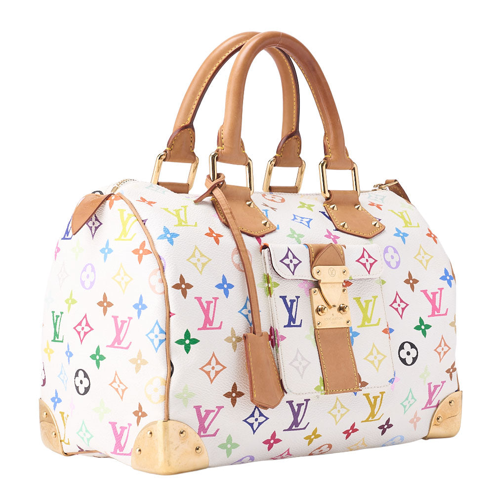 LOUIS VUITTON Louis Vuitton Monogram Speedy 30 Handbag Multicolor M92643 Gold-Tone Hardware, Pre-Owned